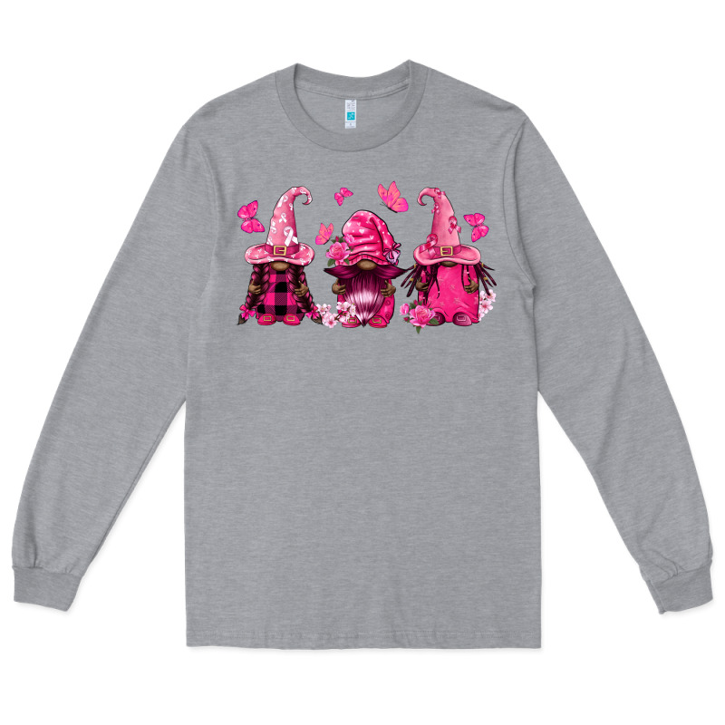 Breast Cancer Afro Gnomies Long Sleeve Tee by FaDigitalArtStudio | Teevron