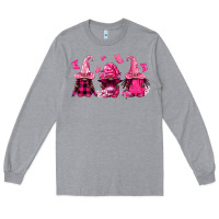 Heather Grey breast cancer afro gnomies Long Sleeve Tee - FaDigitalArtStudio