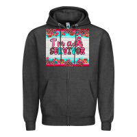 Charcoal Heather i'm a survivor Zipper Hoodie - JahusDesignShop