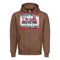 Chestnut i'm a survivor Zipper Hoodie - JahusDesignShop
