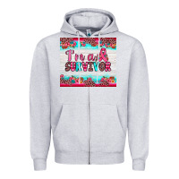 Heather Grey i'm a survivor Zipper Hoodie - JahusDesignShop
