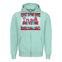 Seafoam i'm a survivor Zipper Hoodie - JahusDesignShop