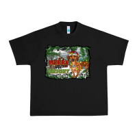 Black merry and bright  dachshund with farm Urban Heavy Tee - RanaPortraitStore