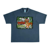 Midnight Navy merry and bright  dachshund with farm Urban Heavy Tee - RanaPortraitStore