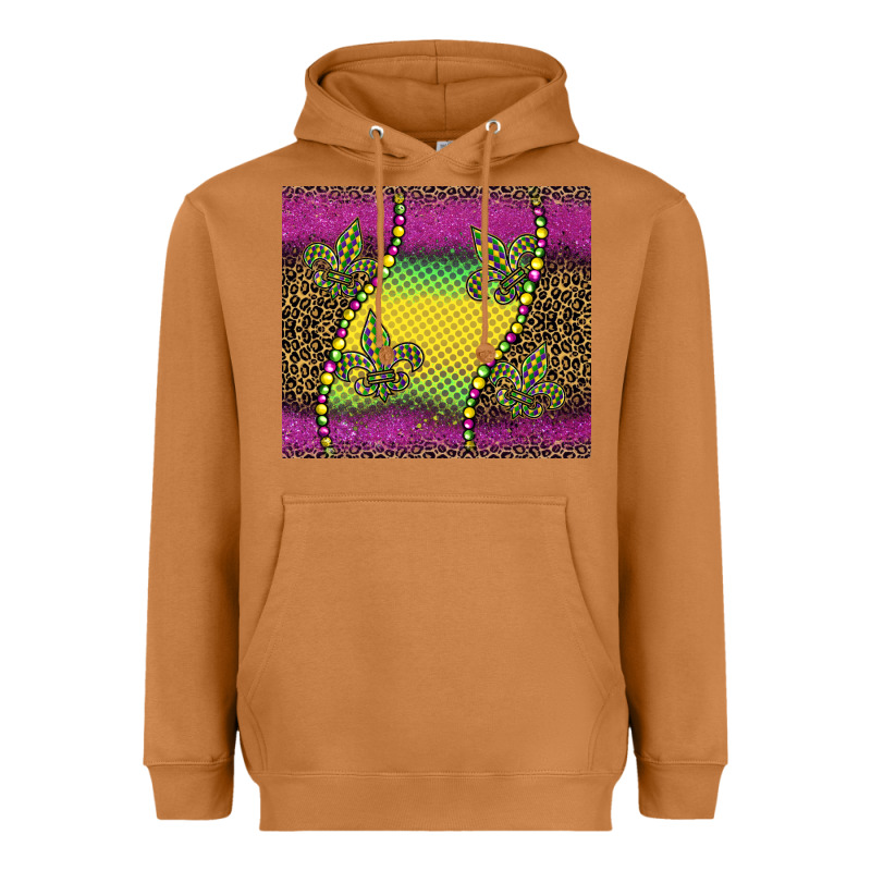 Mardi Gras  Leopard Pink Glitter Heavyweight Hoodie by BarkalooDesign | Teevron