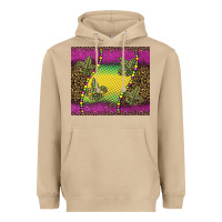 Mushroom mardi gras  leopard pink glitter Heavyweight Hoodie - BarkalooDesign