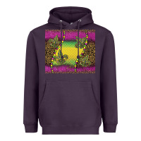 Plum mardi gras  leopard pink glitter Heavyweight Hoodie - BarkalooDesign