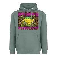 Sage mardi gras  leopard pink glitter Heavyweight Hoodie - BarkalooDesign