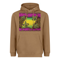 Toasted Coconut mardi gras  leopard pink glitter Heavyweight Hoodie - BarkalooDesign