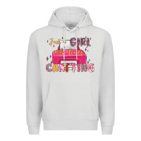 Dove Grey just a girl who loves crafting Premium Hoodie - MaliasSmallBusiness