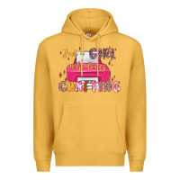 Mustard just a girl who loves crafting Premium Hoodie - MaliasSmallBusiness