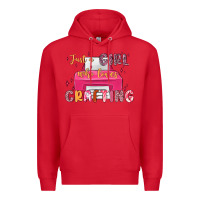 Red just a girl who loves crafting Premium Hoodie - MaliasSmallBusiness