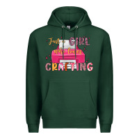Sports Green just a girl who loves crafting Premium Hoodie - MaliasSmallBusiness