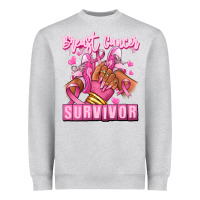 Heather Grey Breast Cancer survivor afro girl sneakers Heavyweight Sweatshirt - RanaPortraitStore