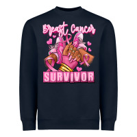 Navy Breast Cancer survivor afro girl sneakers Heavyweight Sweatshirt - RanaPortraitStore