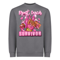 Breast Cancer Survivor Afro Girl Sneakers Heavyweight Sweatshirt | Teevron