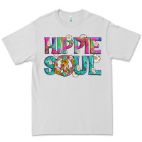 Dove Grey hippie soul with tie dye and flowers Premium Tee - Artiststas