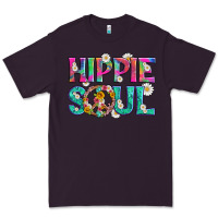 Plum hippie soul with tie dye and flowers Premium Tee - Artiststas