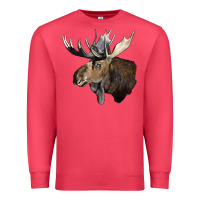 Cardinal moose buck deer head Premium Sweatshirt - LillyAllenDesigns