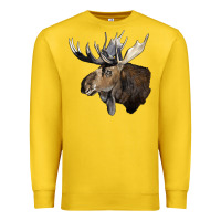 Lemon moose buck deer head Premium Sweatshirt - LillyAllenDesigns
