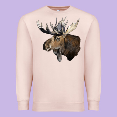 Moose Buck Deer Head Premium Sweatshirt Designed By Lillyallendesigns