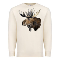 Sandshell moose buck deer head Premium Sweatshirt - LillyAllenDesigns