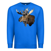 True Royal moose buck deer head Premium Sweatshirt - LillyAllenDesigns