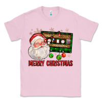 Bubblegum Pink Merry christmas santa cassette Classic Tee - FaDigitalArtStudio