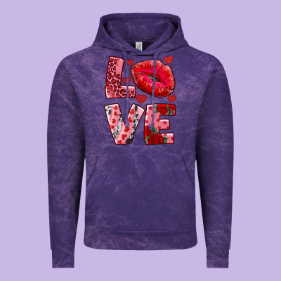 Love Kiss Vintage Hoodie Designed By Ranaportraitstore