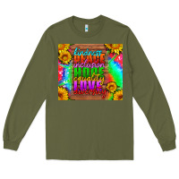 Army Green kindness peace inclusion hope equality love diversity Long Sleeve Tee - HRA Design Shop