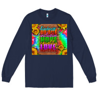 Navy kindness peace inclusion hope equality love diversity Long Sleeve Tee - HRA Design Shop