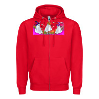Red cutes ghosts libbey glass Zipper Hoodie - BundleAndBundleShop