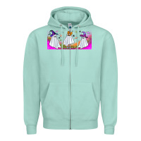 Seafoam cutes ghosts libbey glass Zipper Hoodie - BundleAndBundleShop