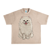 French Oak white pomeranian Urban Heavy Tee - RanaPortraitStore
