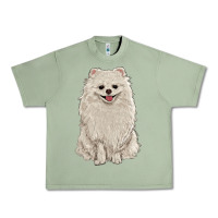Oil Green white pomeranian Urban Heavy Tee - RanaPortraitStore