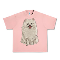 Salmon white pomeranian Urban Heavy Tee - RanaPortraitStore