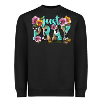 Black just pray Heavyweight Sweatshirt - texasbilliewilder