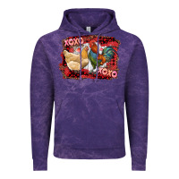 Cloud Purple xoxo rooster and chicken Vintage Hoodie - RanaPortraitStore