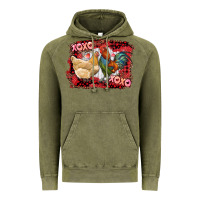 Vintage Olive xoxo rooster and chicken Vintage Hoodie - RanaPortraitStore