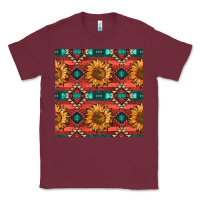Burgundy native american aztec seamless pattern 2 Classic Tee - BundleAndBundleShop