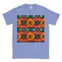 Colony Blue native american aztec seamless pattern 2 Classic Tee - BundleAndBundleShop