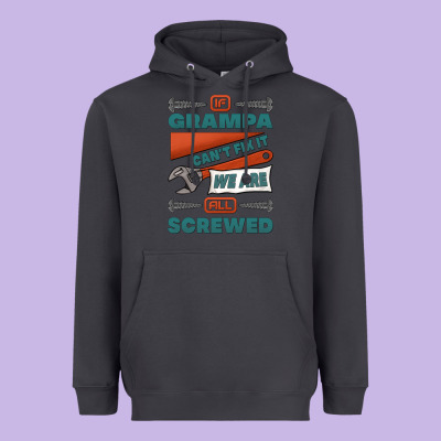 If Grampa Can't Fix It We Are All Screwed Heavyweight Hoodie Designed By Jasminsmagicworld