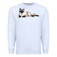 White siamese Premium Sweatshirt - LillyAllenDesigns