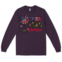 Plum small town america Long Sleeve Tee - CowhideDigitalArt