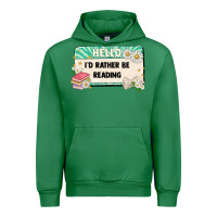 Emerald hello id rather be reading Urban Hoodie - Artiststas