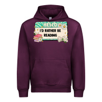 Mauve Wine hello id rather be reading Urban Hoodie - Artiststas