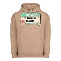 Pigment Burro hello id rather be reading Urban Hoodie - Artiststas