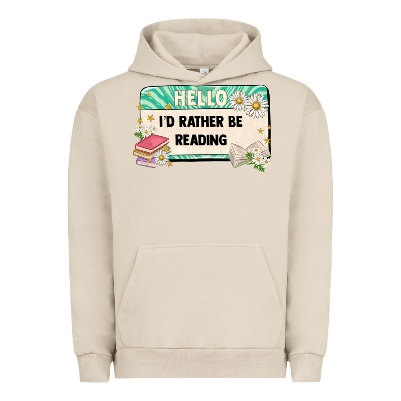 Hello Id Rather Be Reading Urban Hoodie by Artiststas | Teevron