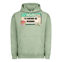Pigment Oil Green hello id rather be reading Urban Hoodie - Artiststas