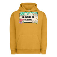 Pigment Peanut Butter hello id rather be reading Urban Hoodie - Artiststas